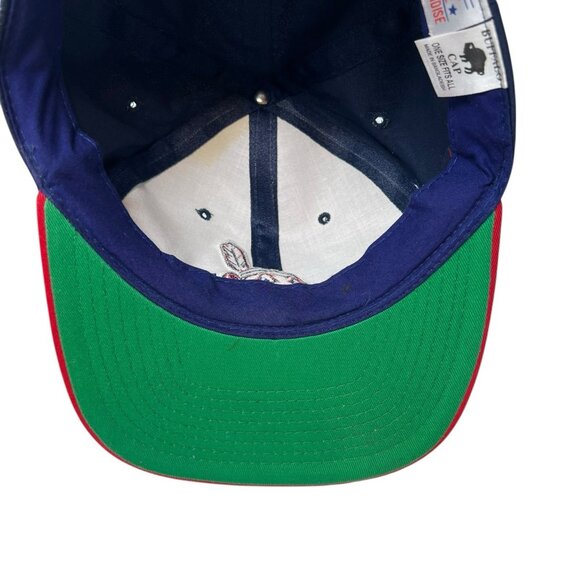 Cleveland Indians Vintage 90's Snapback Baseball Hat Buffalo Cap Dad Chief Wahoo - Picture 9 of 9